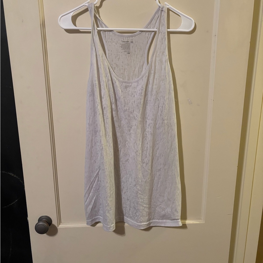 Old Navy Cream Tank Top with Scoop Neck